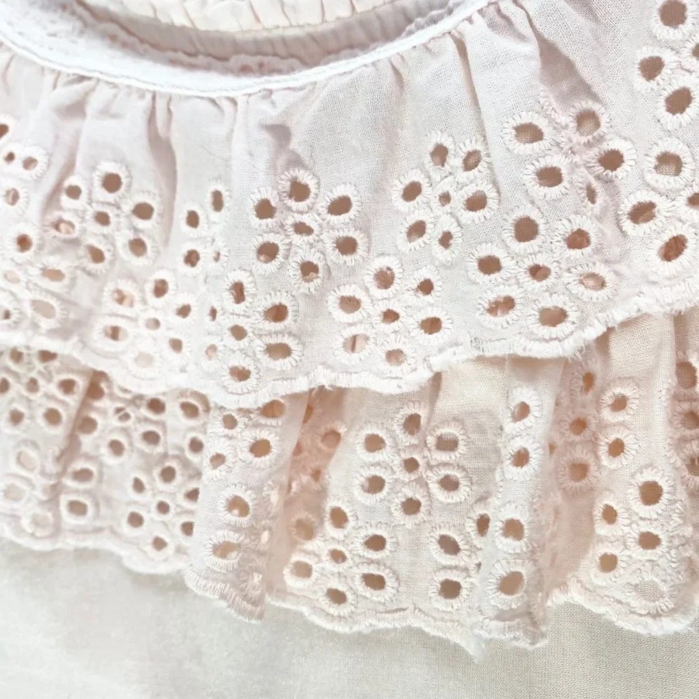 J. Crew blush ruffle tunic
